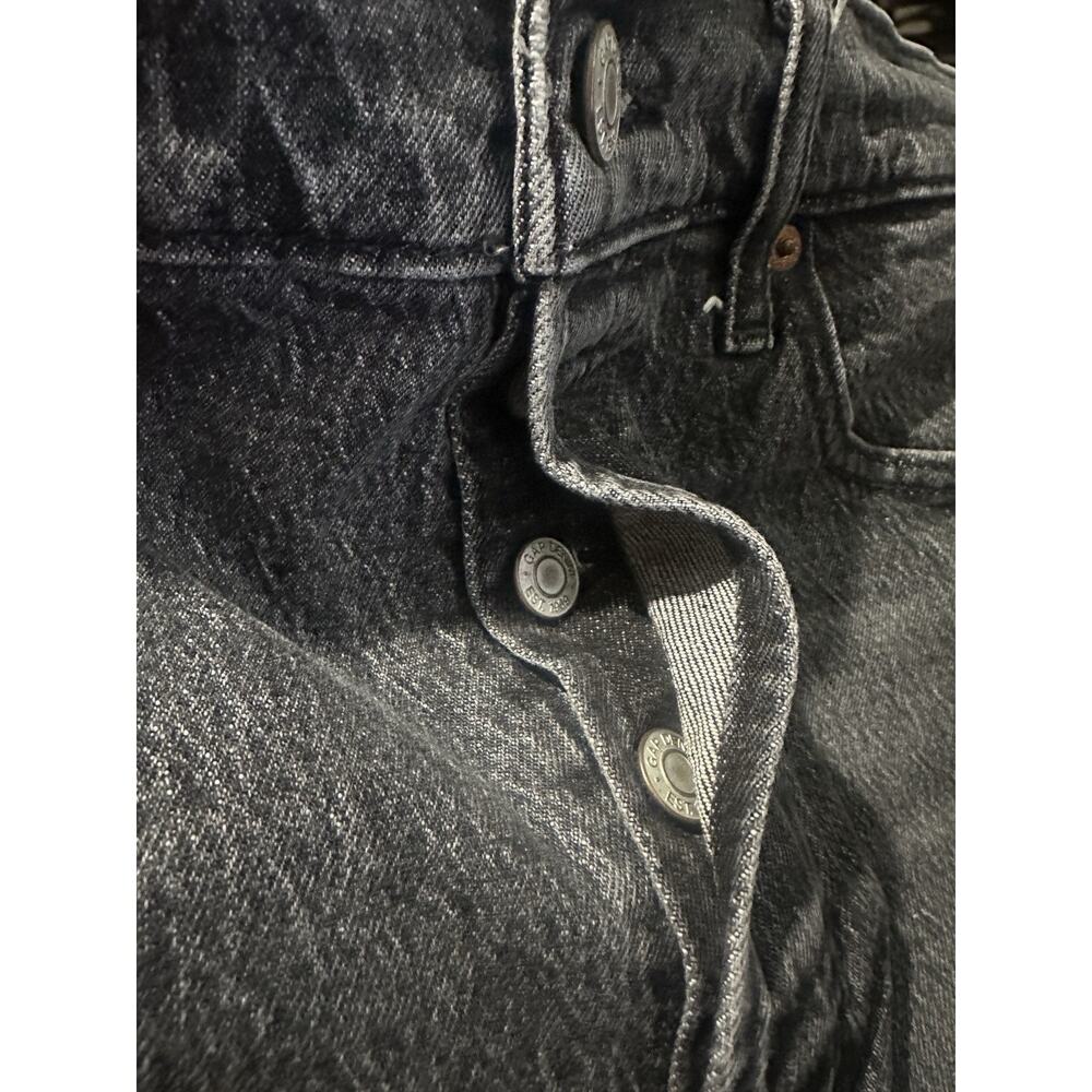 Gap Cheeky Straight High Rise Denim Jeans Button Fly Size 8 29 Washed Black - Picture 9 of 12